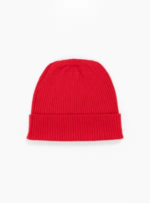 Aurora Ribbed Hat Postbox Red