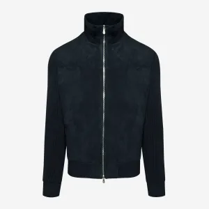 Brunello Cucinelli Suede & Cashmere Bomber Jacket