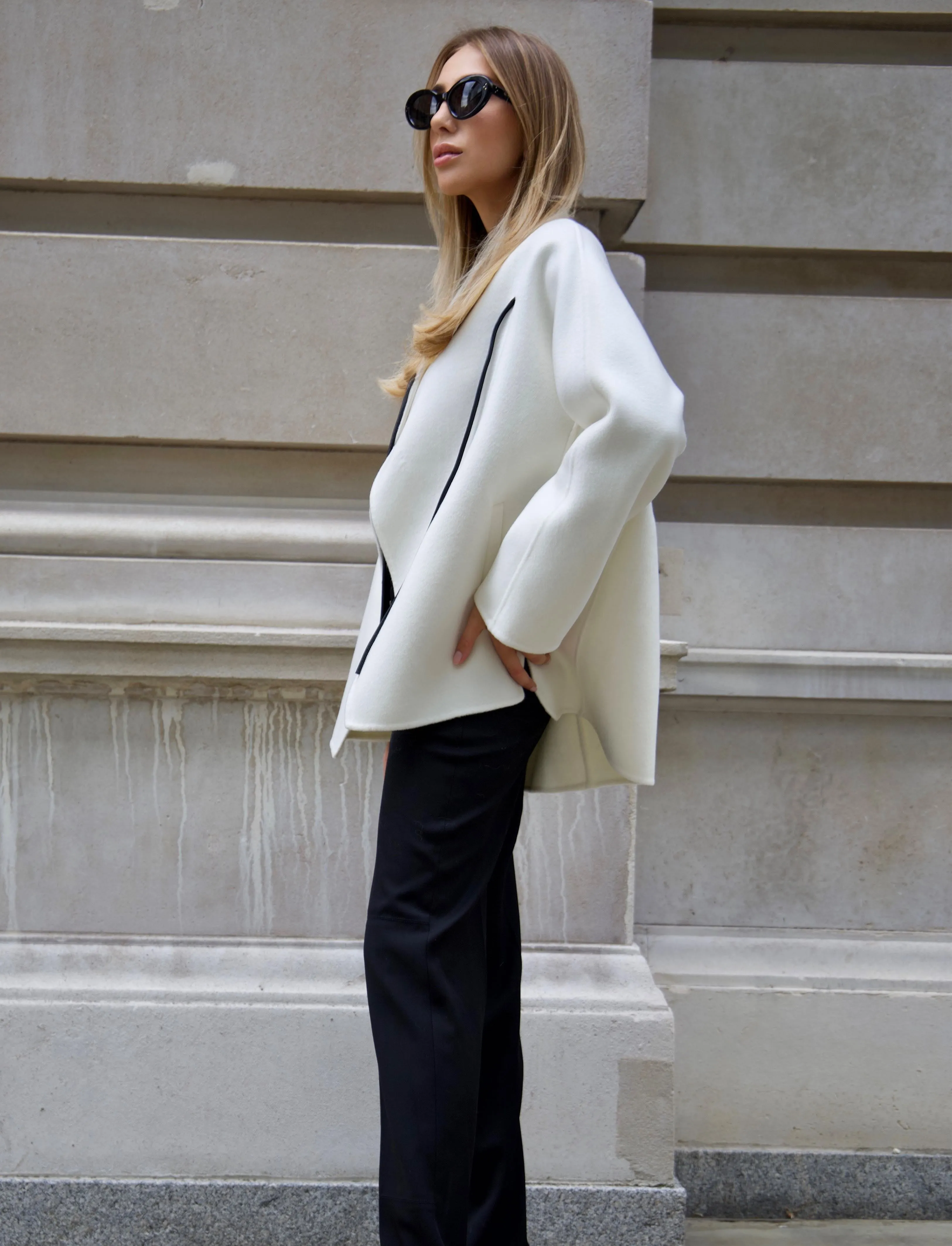 Coco Cashmere Jacket Ivory White