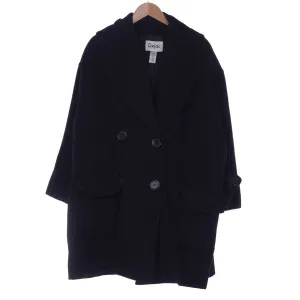 DeJac Cashmere Blend Long Sleeved Black Swing Coat UK Size 16