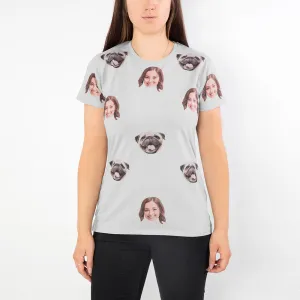 Dog & Owner Ladies Grey T-Shirt