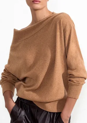 Dunne Pullover - Camel Melange