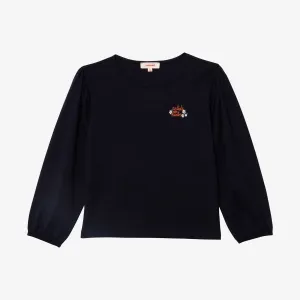 Girl navy long sleeve T-shirt