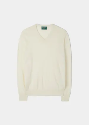 Haddington Cashmere Jumper in Eggshell - Regular Fit