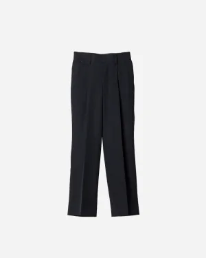 HEAVY WOOL ONETUCK STRAIGHT TROUSERS .10【BLACK】