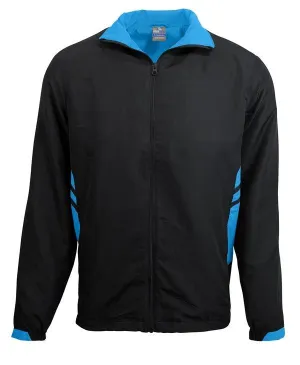 Kids Tasman Track Top Black/Cyan