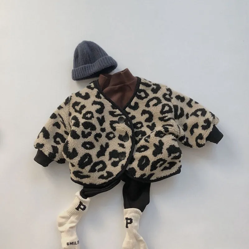 Leopard Print Fleece Jacket