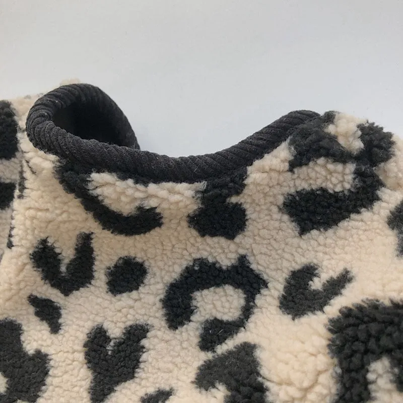 Leopard Print Fleece Jacket