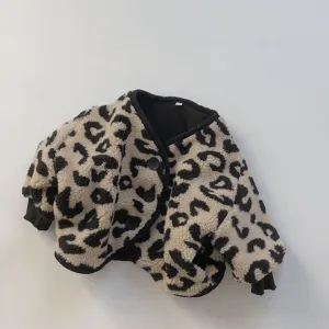 Leopard Print Fleece Jacket