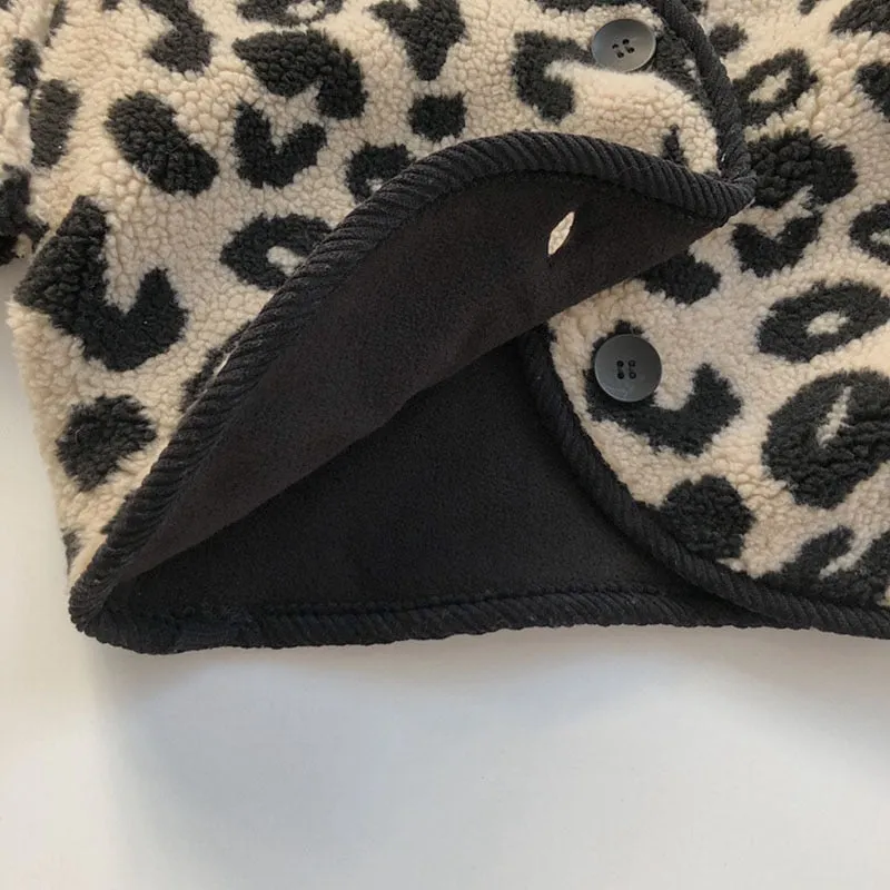 Leopard Print Fleece Jacket