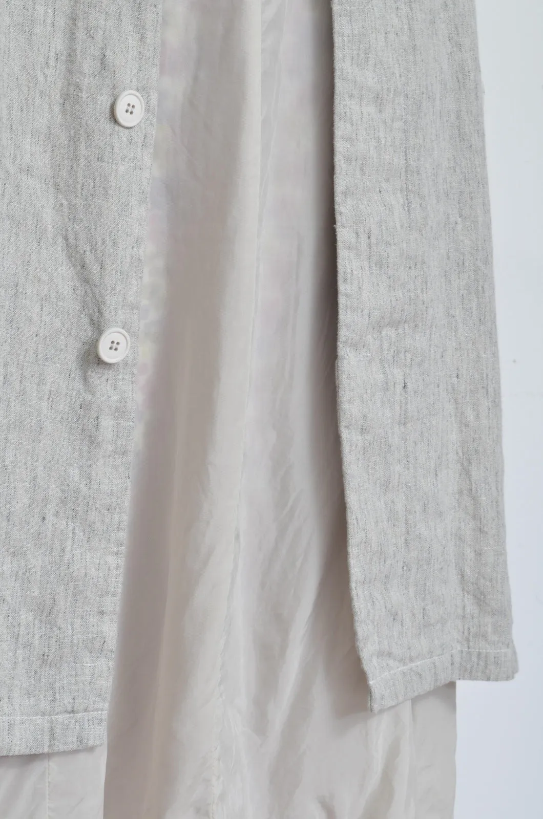 LINEN LONG COAT / 02_WHT