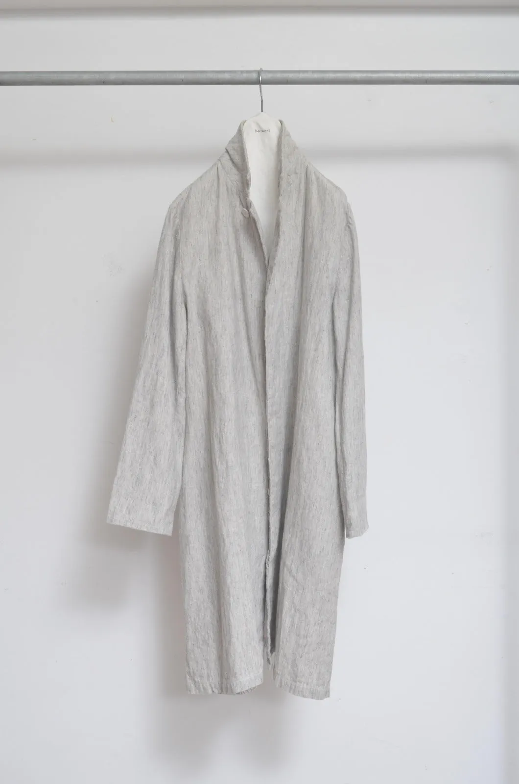 LINEN LONG COAT / 02_WHT