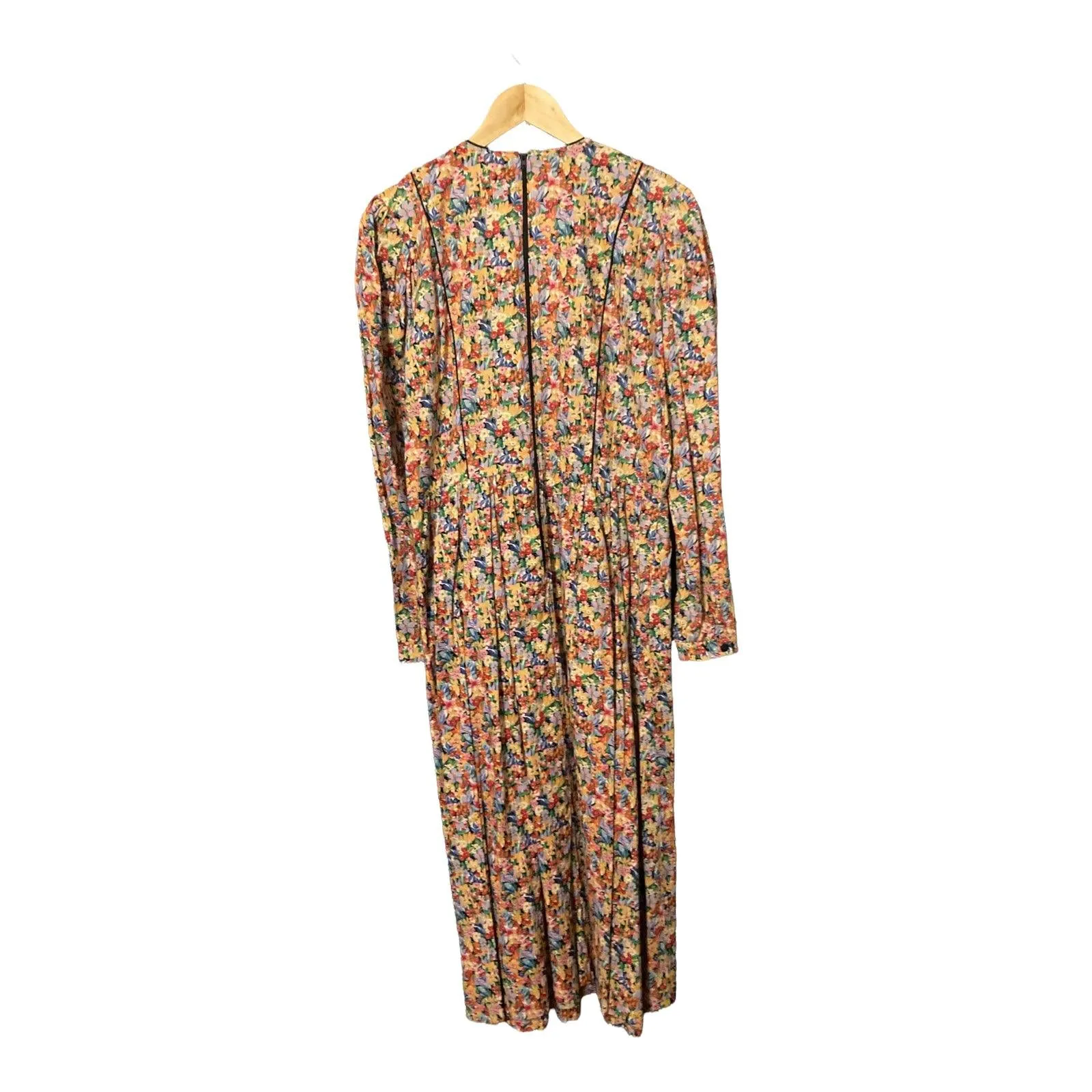 Marion Donaldson Cotton Liberty Print Floral Long Sleeved Dress UK Size 12