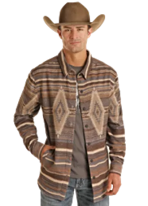 Men's Rock & Roll Cowboy Aztec Shirt Jacket