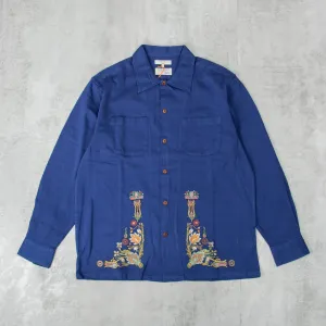 Nudie Vincent Floral Shirt - French Blue