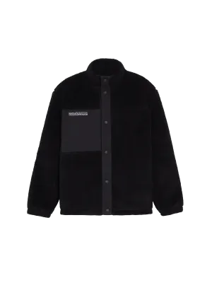 Recycled Wool Fleece Jacket—black