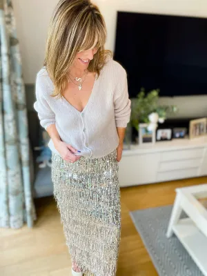 Sequin tassel skirt