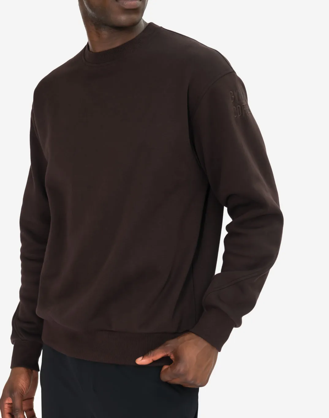 Sierra Fleece Crew in Espresso